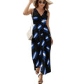 Robe longue sans manches à imprimé drapeau du Honduras, col en V, style décontracté, robe débardeur